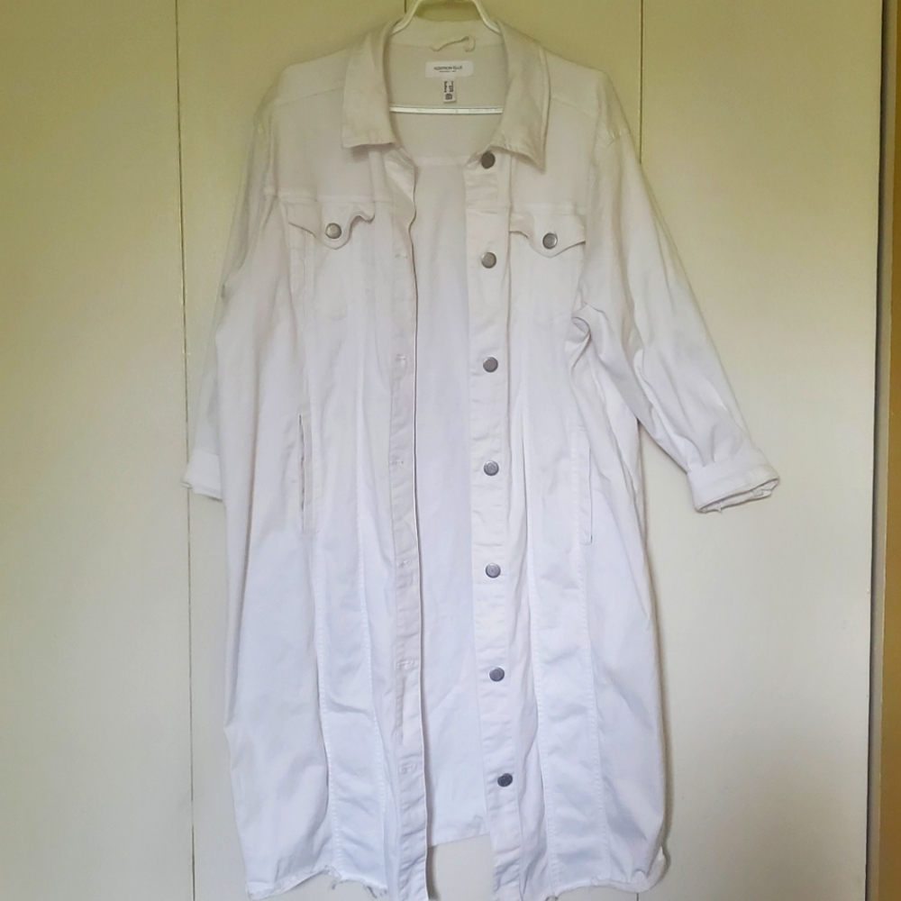Womens long denim jacket